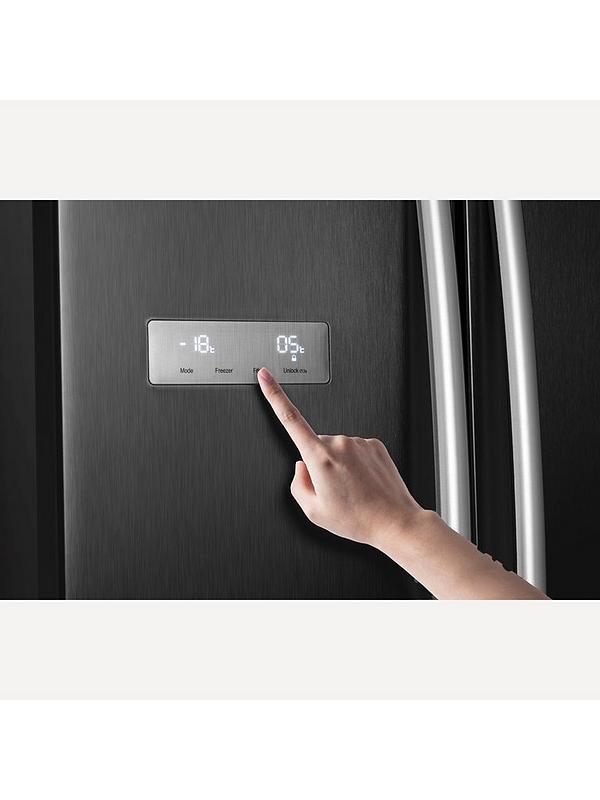 Hisense RS741N4WBE 90cm Wide, Side by Side, American Fridge Freezer with non-plumbed Water Dispenser - Black - Image 3